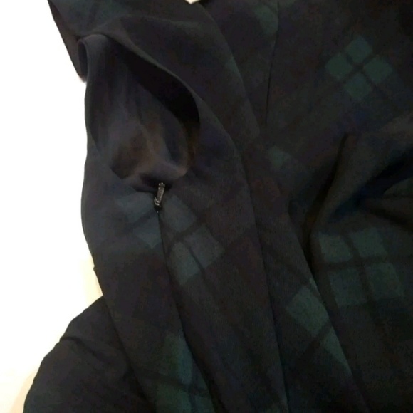 💜ASOS Skater Dress with Pleated Skirt Plaid Sz 0 - Picture 5 of 8